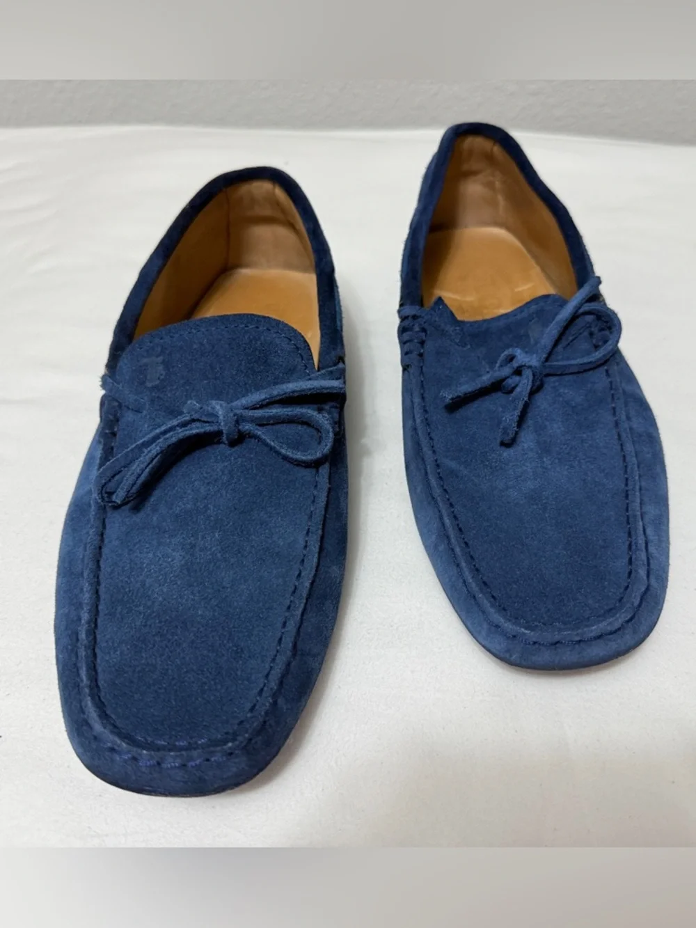 Tod’s Gommino Blue Suede Driving Loafers Men’s 7 Italy